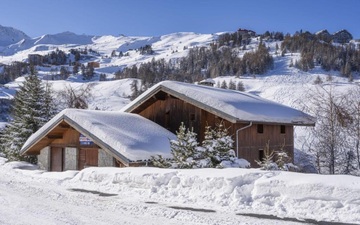 Chalet de luxe meublé à louer à La Plagne 73210 avec spa, cheminée et vue sur les pistes